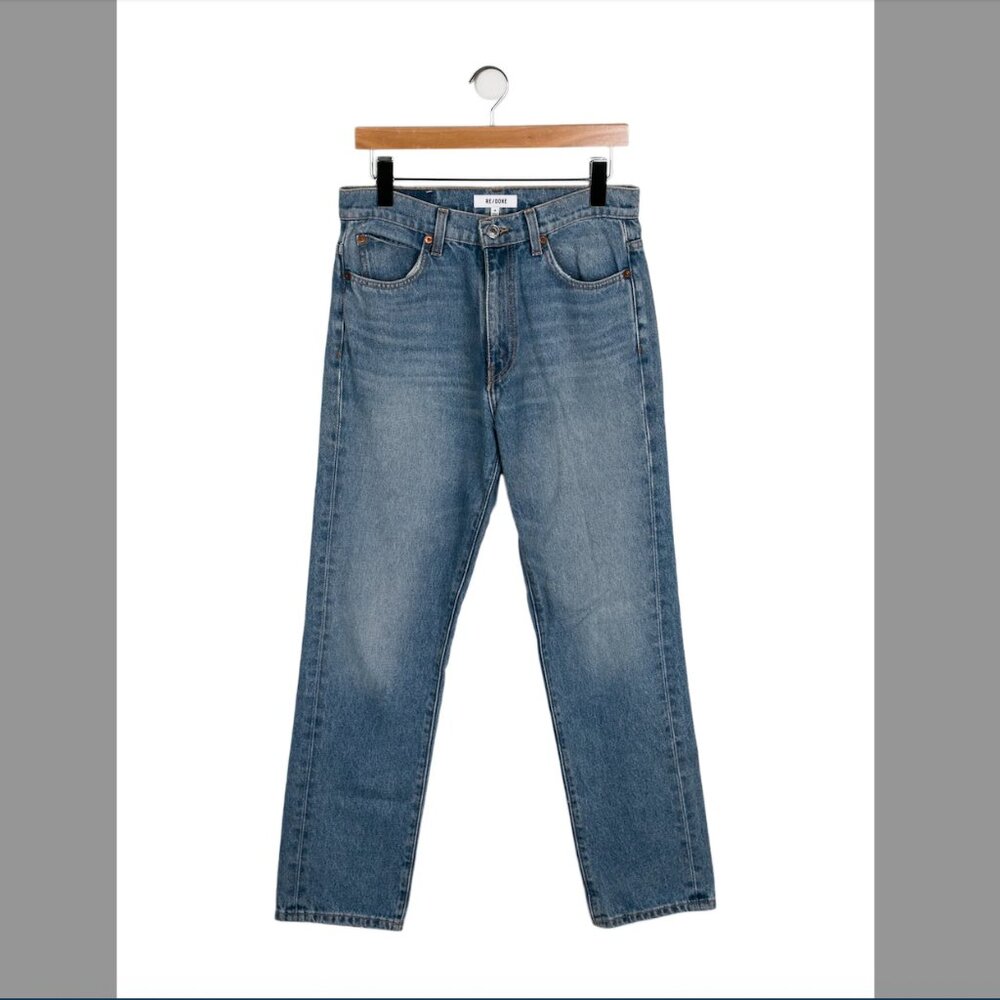 Re/Done High Rise Straight Leg Jeans Size 28